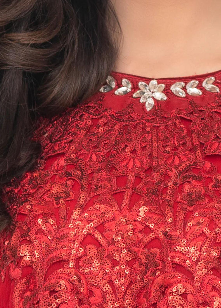 Shaadi Biyaah By Insiya Embroidered Chiffon Suits Unstitched 3 Piece INS23SB-S2 D3 - Wedding Collection