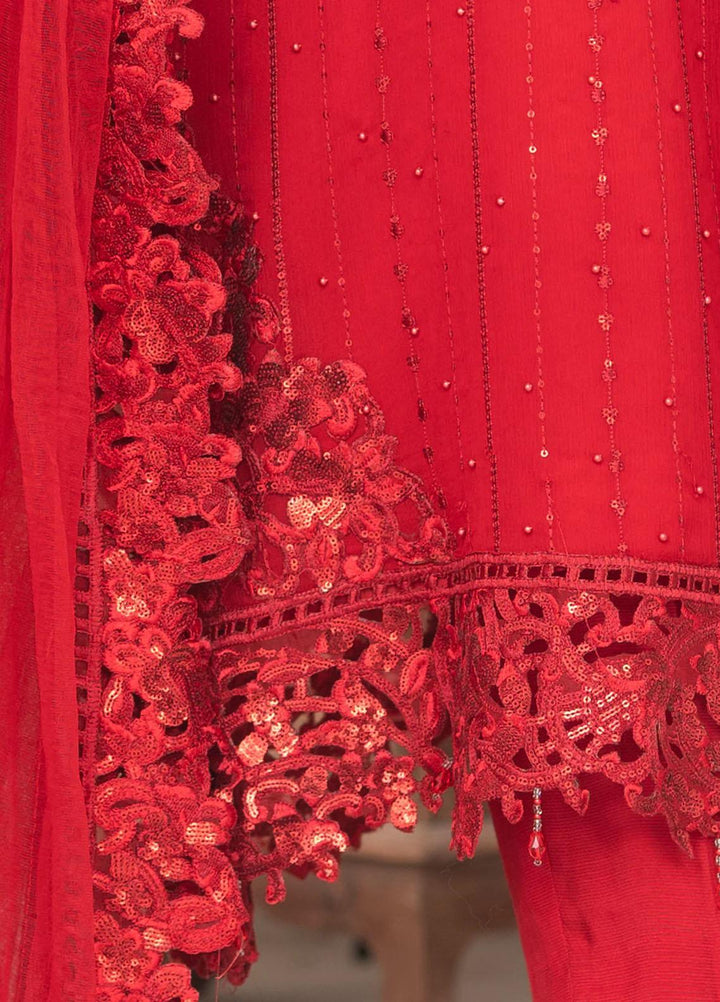 Shaadi Biyaah By Insiya Embroidered Chiffon Suits Unstitched 3 Piece INS23SB-S2 D3 - Wedding Collection