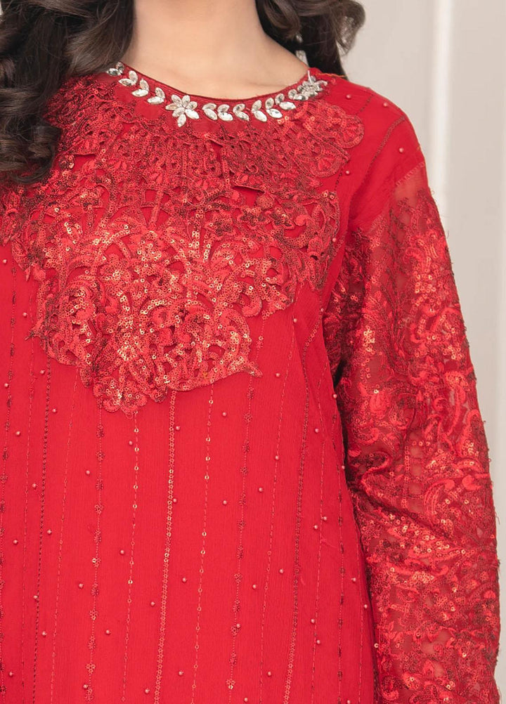 Shaadi Biyaah By Insiya Embroidered Chiffon Suits Unstitched 3 Piece INS23SB-S2 D3 - Wedding Collection