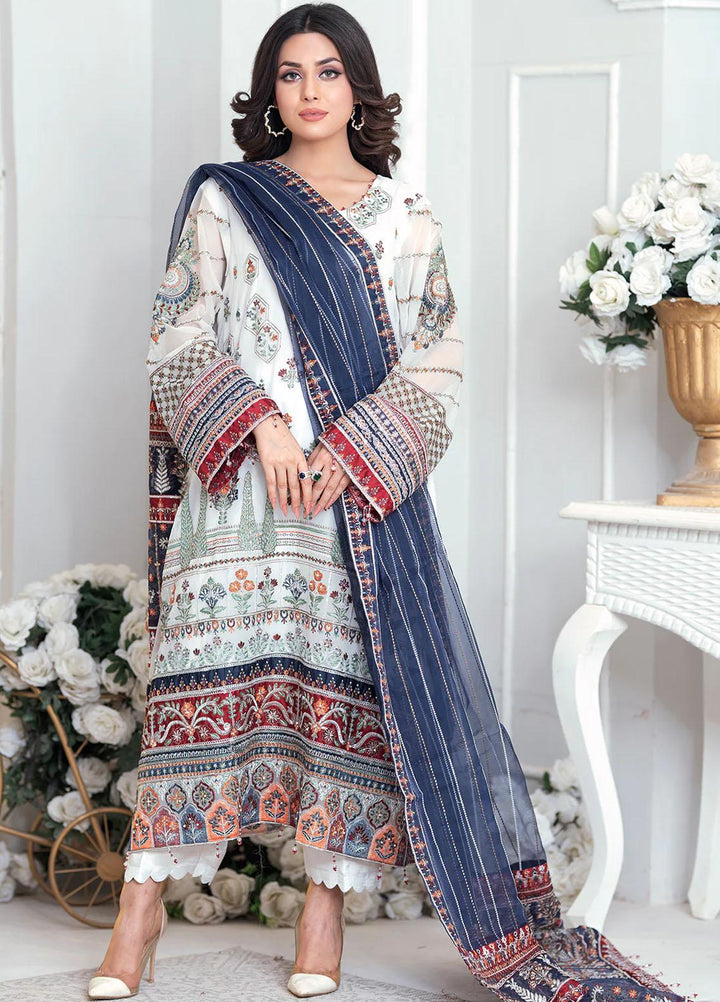 Shaadi Biyaah By Insiya Embroidered Chiffon Suits Unstitched 3 Piece INS23SB-S2 D5 - Wedding Collection