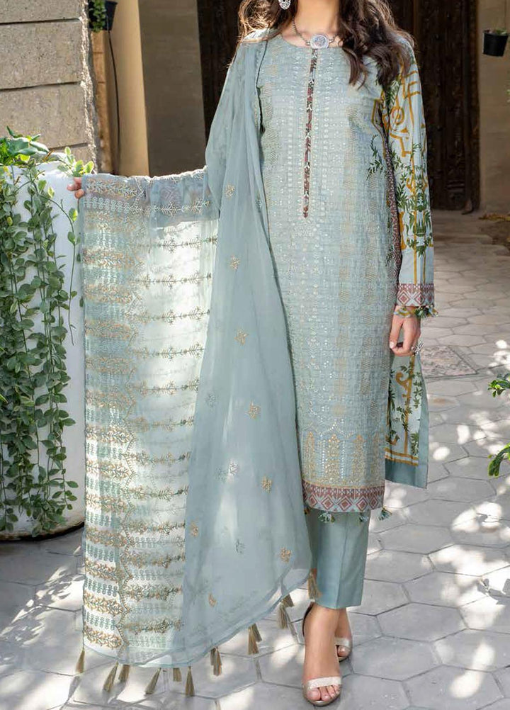 Shades Of Summer By Salitex Embroidered Lawn Suits Unstitched 3 Piece ST21SF 00693A - Festive Collection