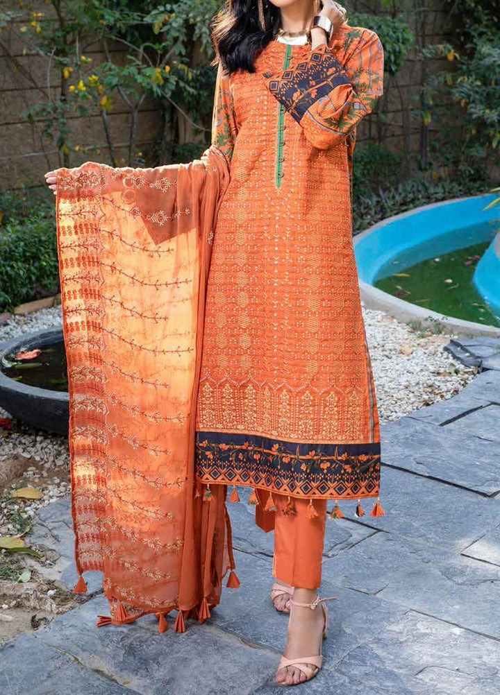 Shades Of Summer By Salitex Embroidered Lawn Suits Unstitched 3 Piece ST21SF 00693B - Festive Collection