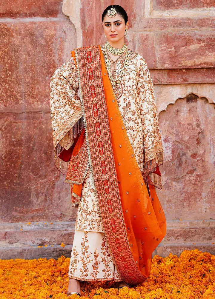 Shadmani By Akbar Aslam Embroidered Raw Silk Suits Unstitched 3 Piece AA23SH Zartaj - Luxury Collection