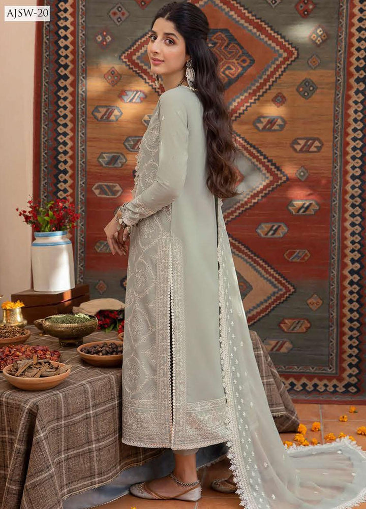 Shadow Work By Asim Jofa Embroidered Lawn Suits Unstitched 3 Piece AJ23SW AJSW-20 - Luxury Festive Collection