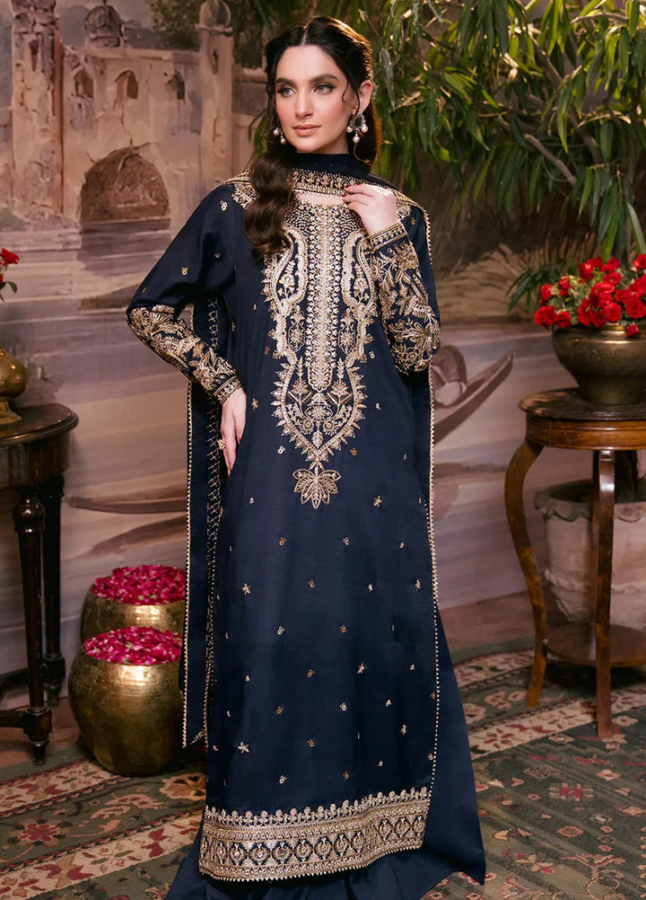 Shagun by Neeshay Embroidered Raw Silk Suit Unstitched 3 Piece NSH24SR Aabroo - Festive Collection