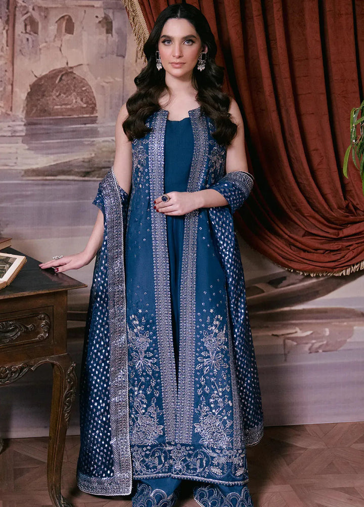 Shagun by Neeshay Embroidered Raw Silk Suit Unstitched 3 Piece NSH24SR Mehrunissa - Festive Collection