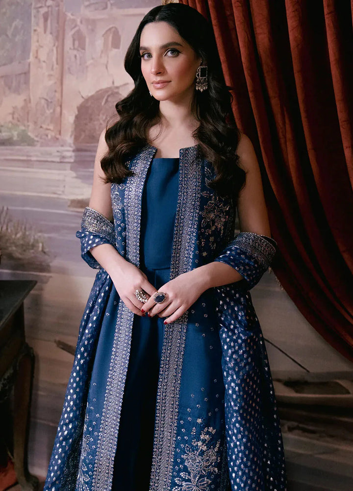 Shagun by Neeshay Embroidered Raw Silk Suit Unstitched 3 Piece NSH24SR Mehrunissa - Festive Collection