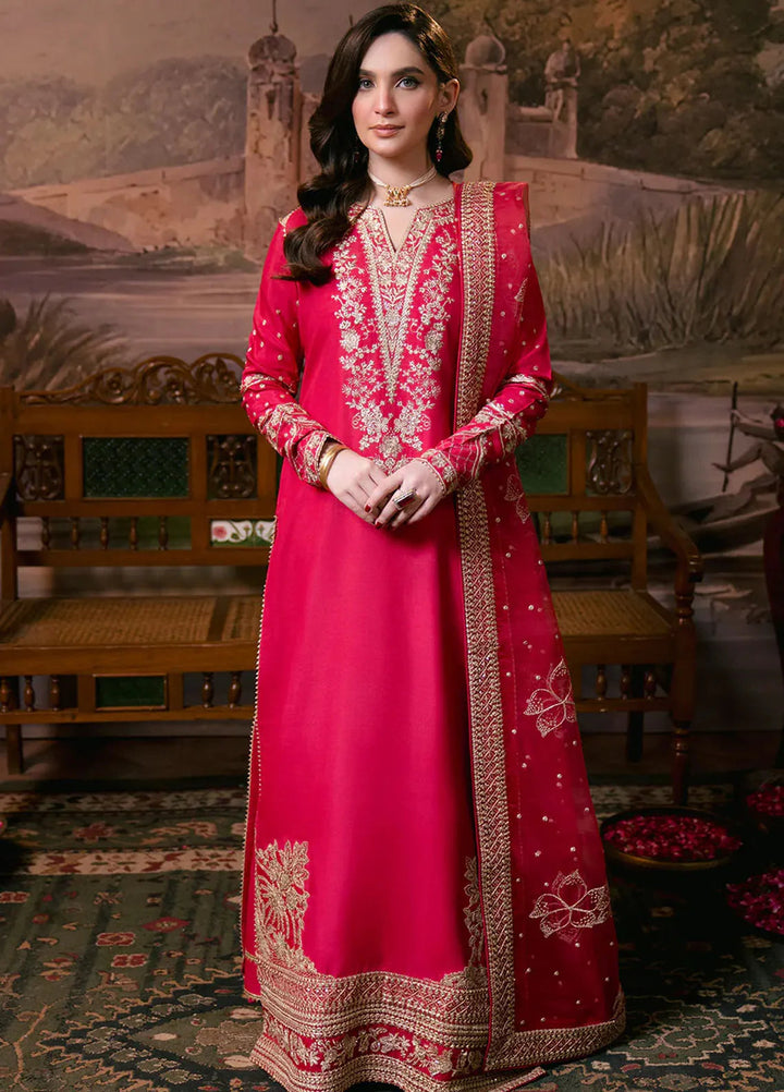 Shagun by Neeshay Embroidered Raw Silk Suit Unstitched 3 Piece NSH24SR Nargis - Festive Collection