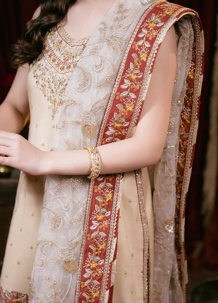 Shagun by Neeshay Embroidered Raw Silk Suit Unstitched 3 Piece NSH24SR Roshni - Festive Collection