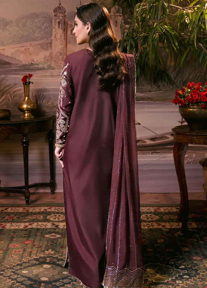 Shagun by Neeshay Embroidered Raw Silk Suit Unstitched 3 Piece NSH24SR Shehnai - Festive Collection