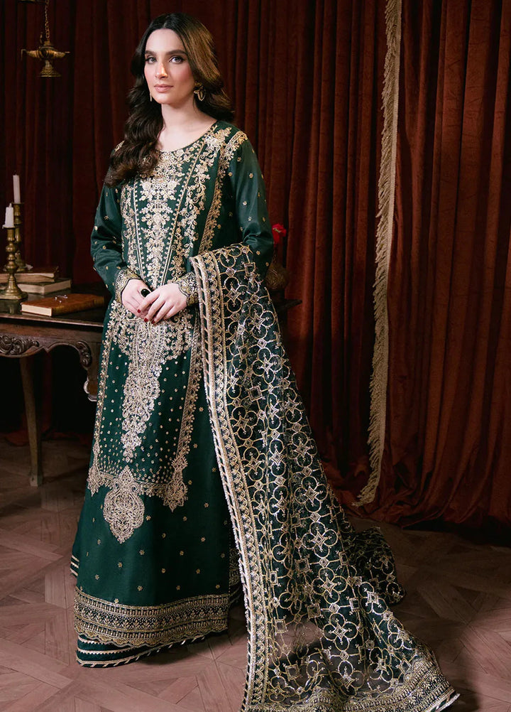 Shagun by Neeshay Embroidered Raw Silk Suit Unstitched 3 Piece NSH24SR Zarbakht - Festive Collection