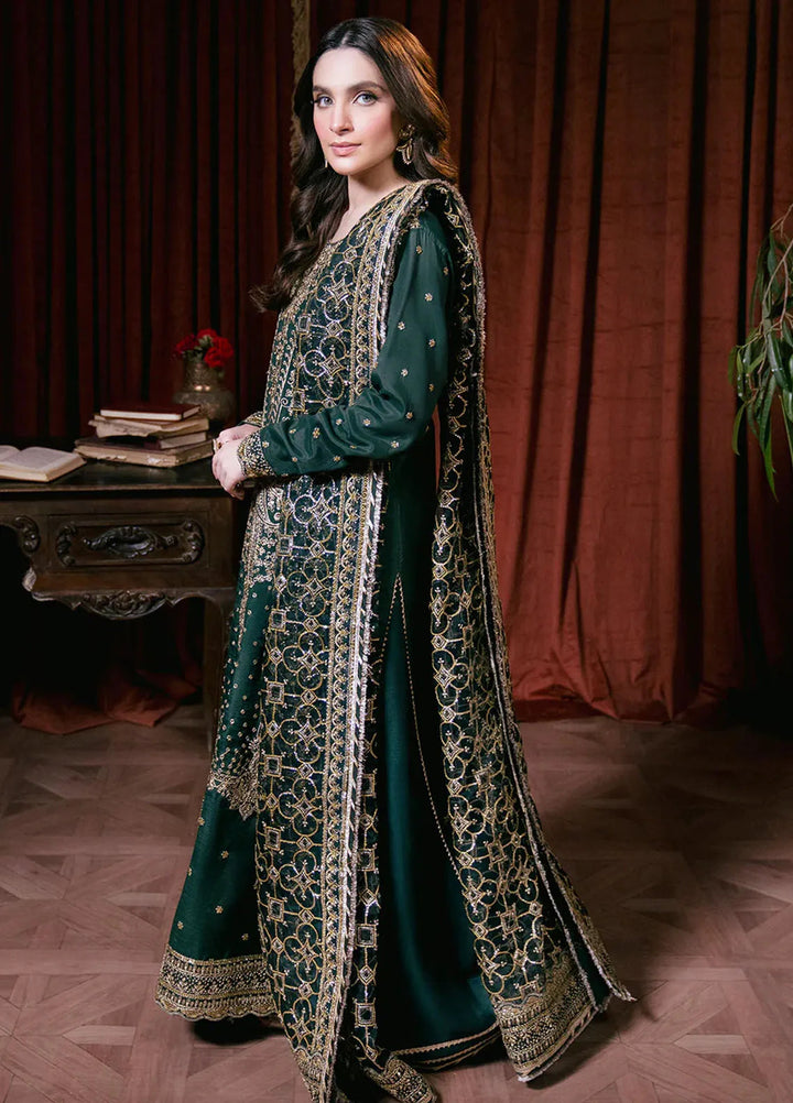 Shagun by Neeshay Embroidered Raw Silk Suit Unstitched 3 Piece NSH24SR Zarbakht - Festive Collection