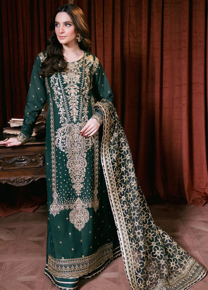 Shagun by Neeshay Embroidered Raw Silk Suit Unstitched 3 Piece NSH24SR Zarbakht - Festive Collection