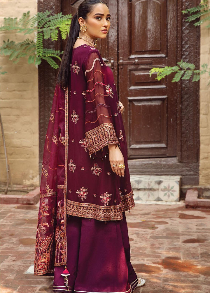 Alizeh Fashion by Bilal Embroidery Embroidered Chiffon Suits Unstitched 3 Piece AFB21SH 09-SINGHAAR - Festive Collection