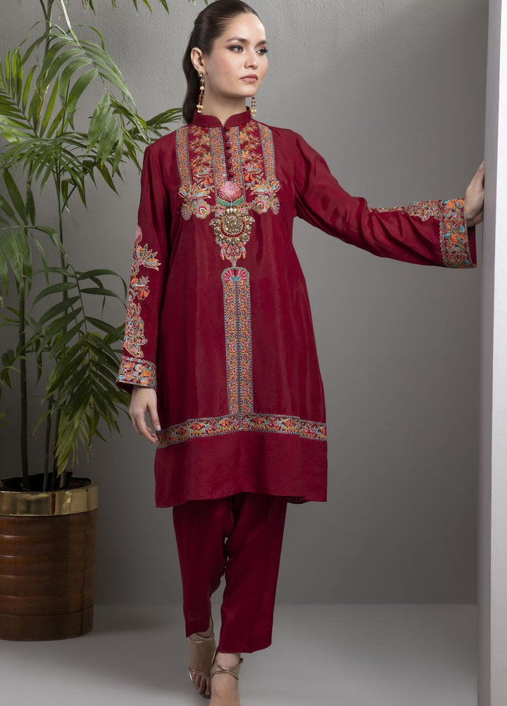 Shamaeel Ansari Luxury Pret  Silk 2 Piece Suit AFS 10