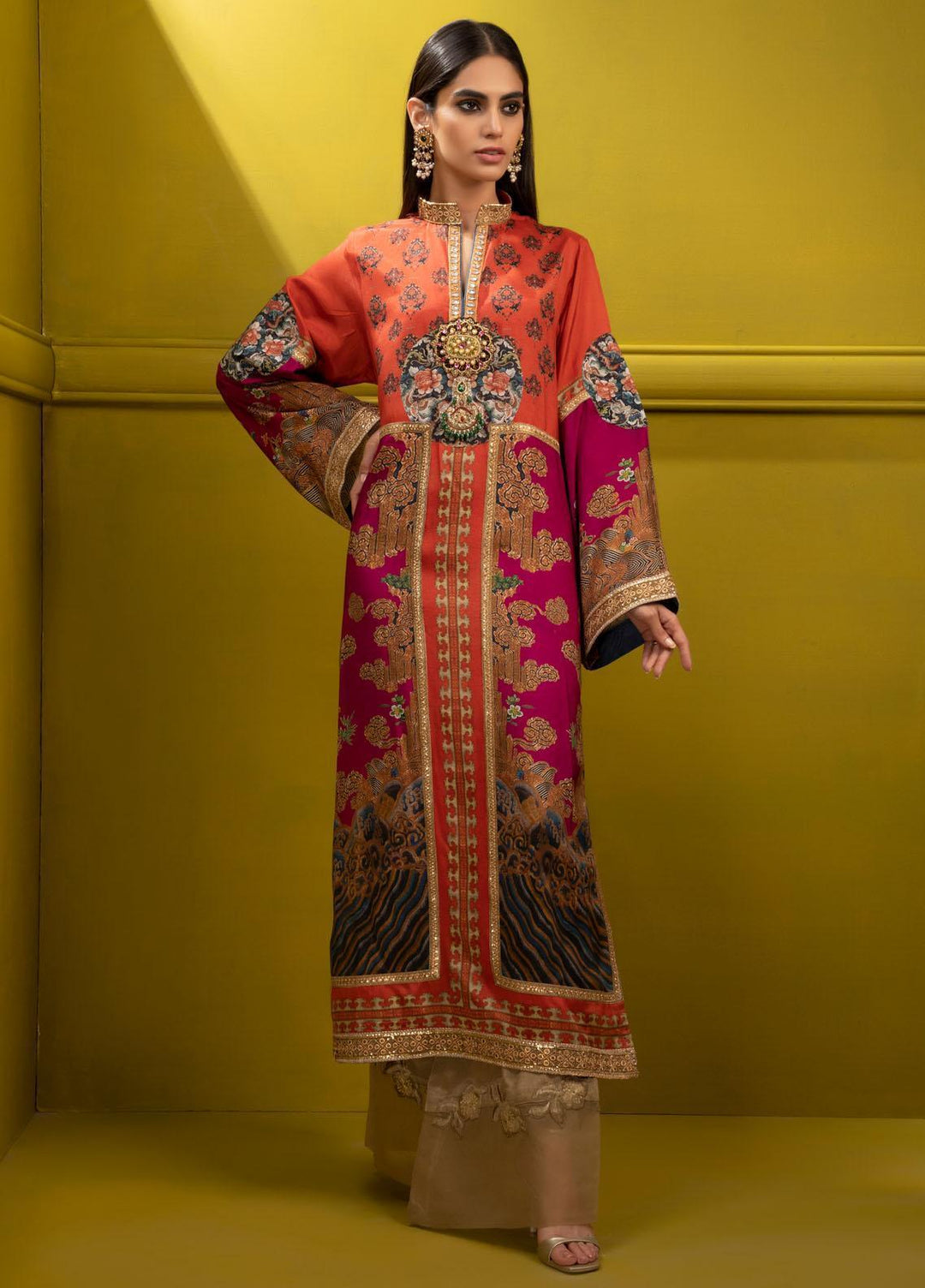 Shamaeel Ansari Pret Casual Silk Kurta SMA21D DC2 05