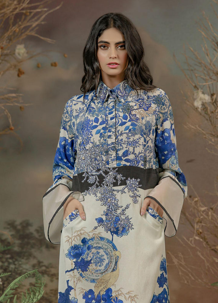 Shamaeel Ansari Luxury Pret  Silk Shirt ED D1