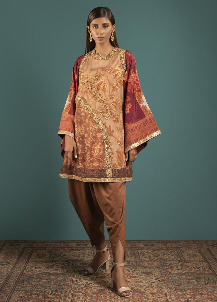 Shamaeel Ansari Luxury Pret  Silk Shirt Maha-02