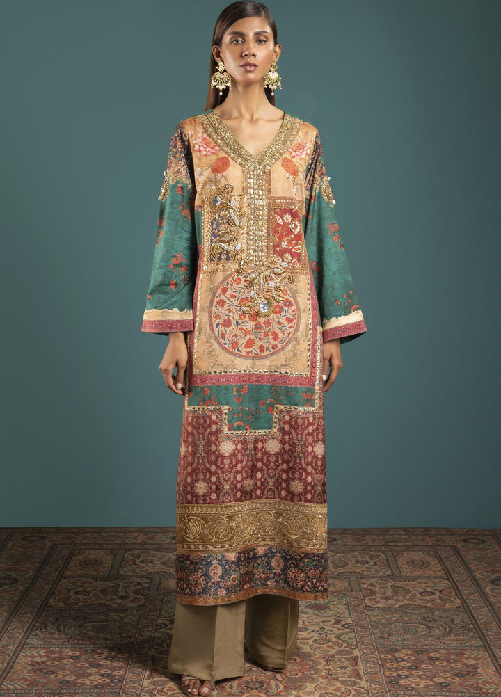 Shamaeel Ansari Luxury Pret  Silk Shirt Maha-07