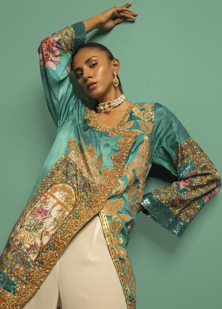 Shamaeel Ansari Luxury Pret  Silk Shirt MK-06