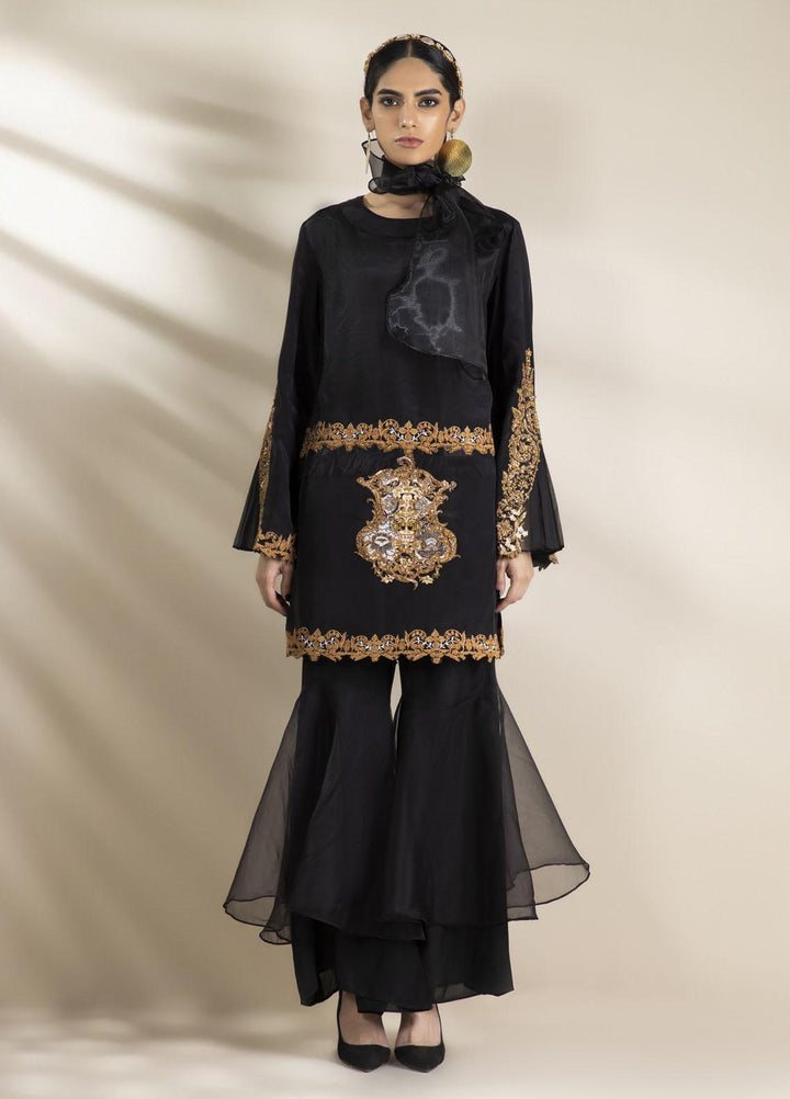 Shamaeel Ansari Luxury Pret Embroidered Silk Shirt NR - 11