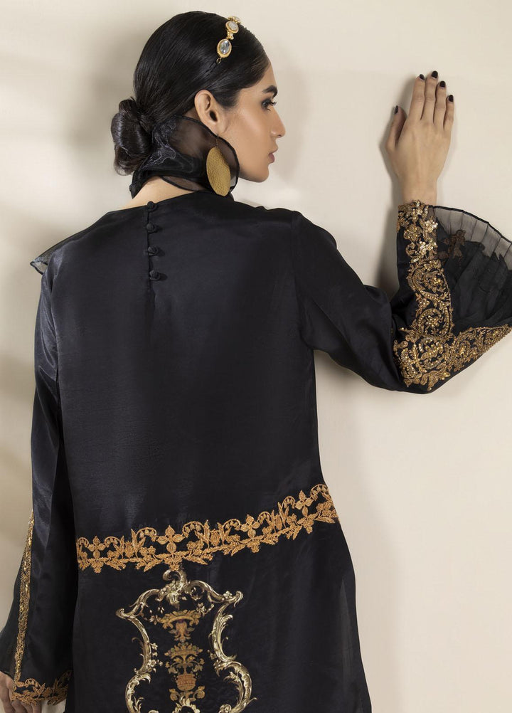 Shamaeel Ansari Luxury Pret Embroidered Silk Shirt NR - 11