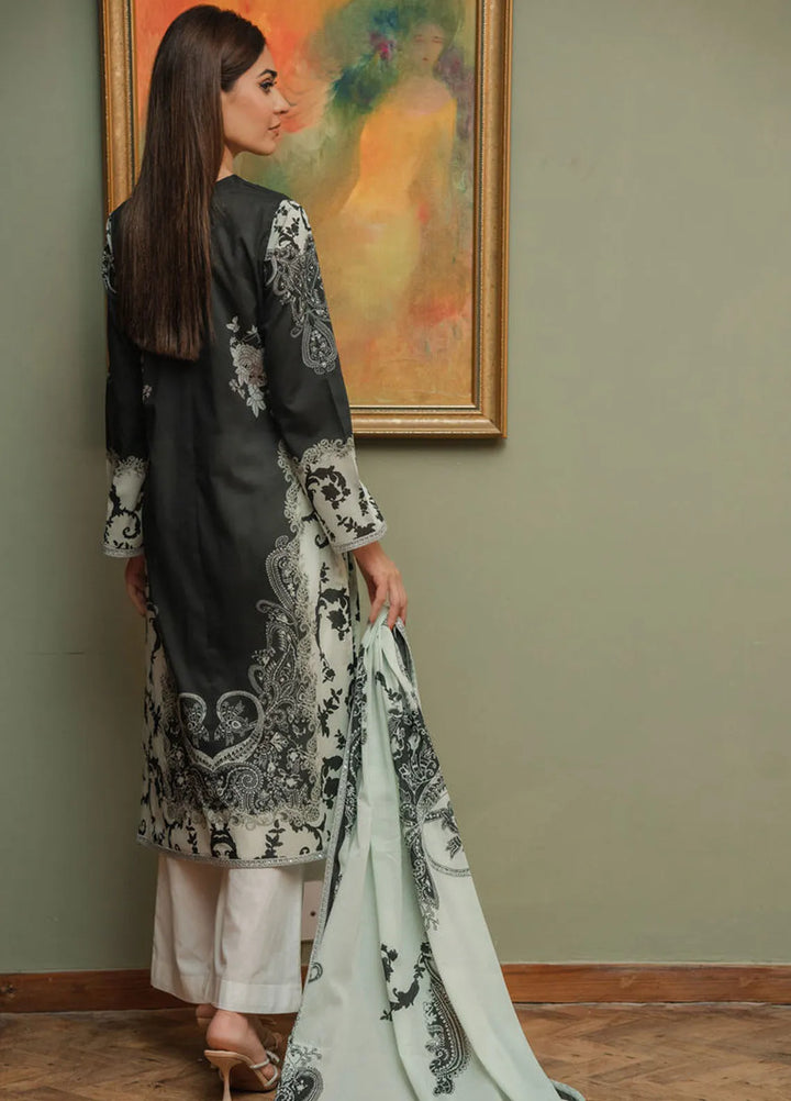 Shamaeel Ansari Pret Embroidered Lawn 3 Piece Suit LE-01