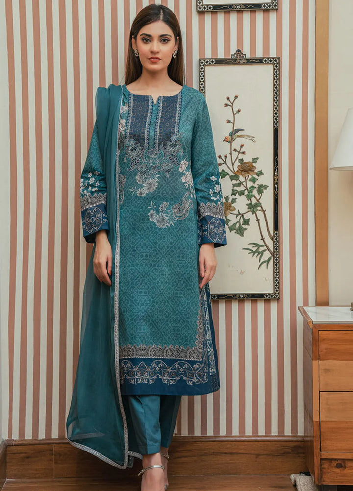Shamaeel Ansari Pret Embroidered Lawn 3 Piece Suit LE-03