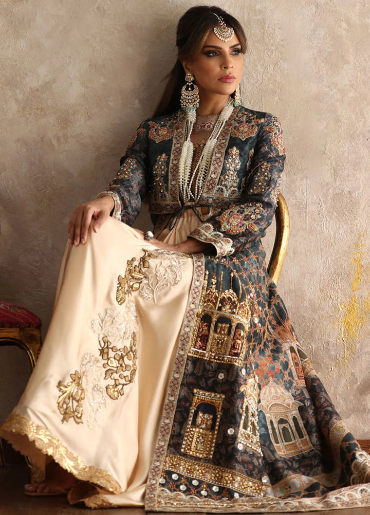 Shamaeel Ansari Pret Embroidered Silk 3 Piece EQ-01