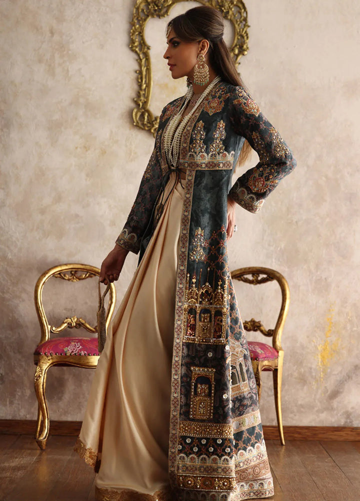 Shamaeel Ansari Pret Embroidered Silk 3 Piece EQ-01