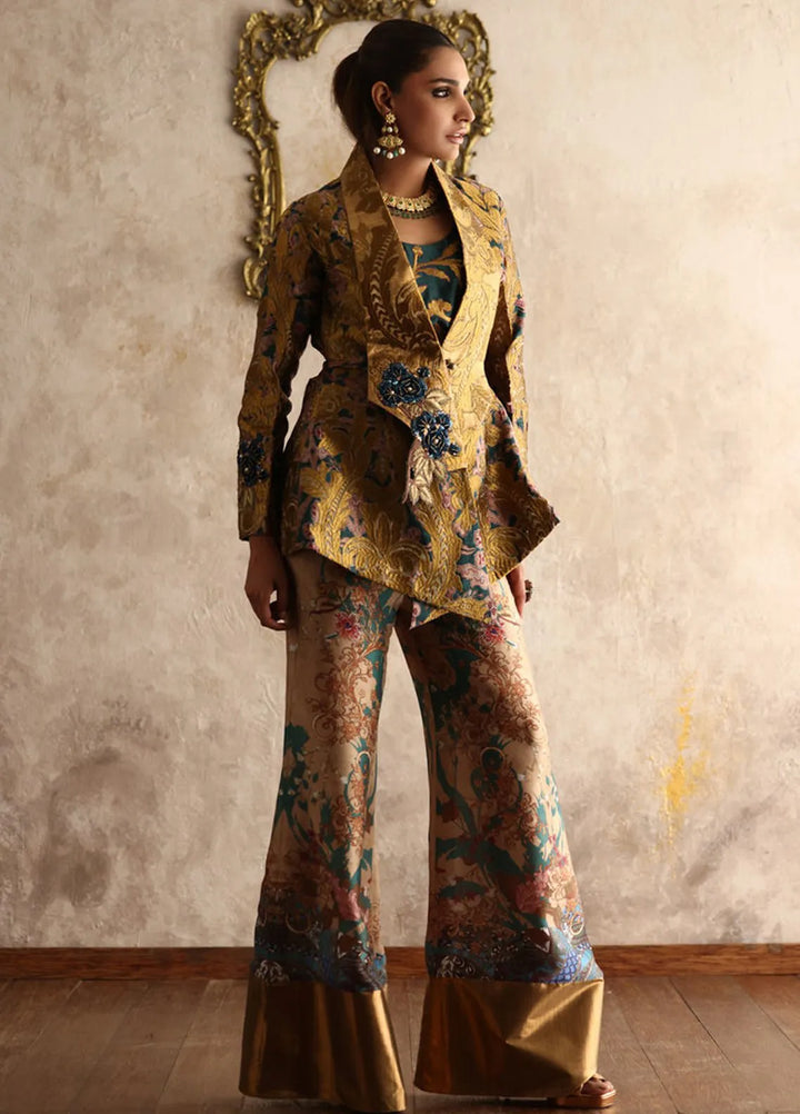 Shamaeel Ansari Pret Embroidered Silk 3 Piece EQ-09