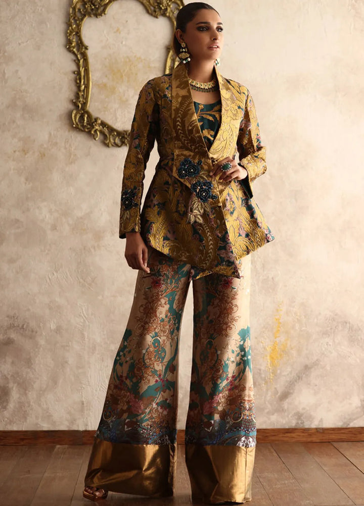 Shamaeel Ansari Pret Embroidered Silk 3 Piece EQ-09