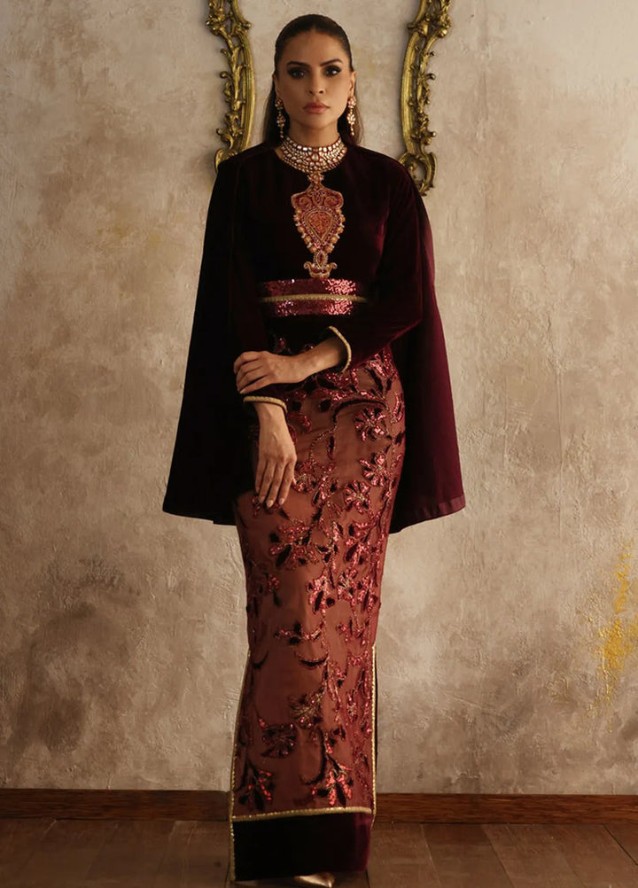 Shamaeel Ansari Pret Embroidered Velvet 3 Piece EQ-10