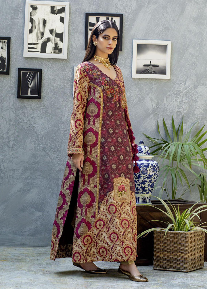 Shamaeel Ansari Luxury Pret  Silk Shirt SW-NV 6