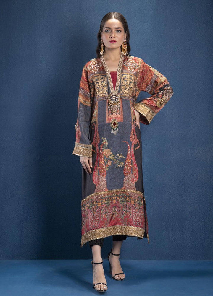 Shamaeel Ansari Luxury Pret  Silk Shirt SMA22SL S-03