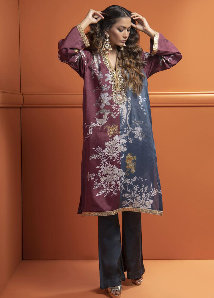 Shamaeel Ansari Luxury Pret  Silk Shirt SMA22VS V-01