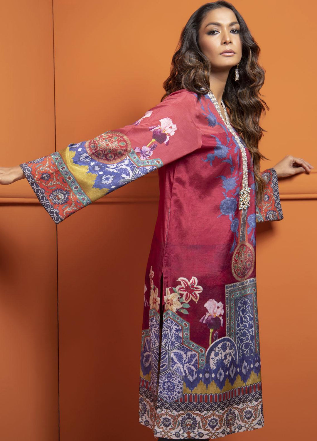 Shamaeel Ansari Luxury Pret  Silk Shirt SMA22VS V-05