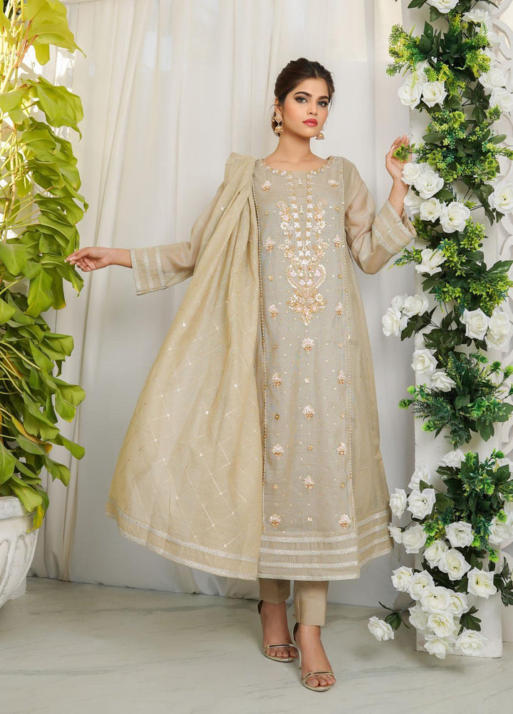 Shamooz Luxury Pret  Missouri 3 Piece Dress SHM23MP Bronze/SEM-0368