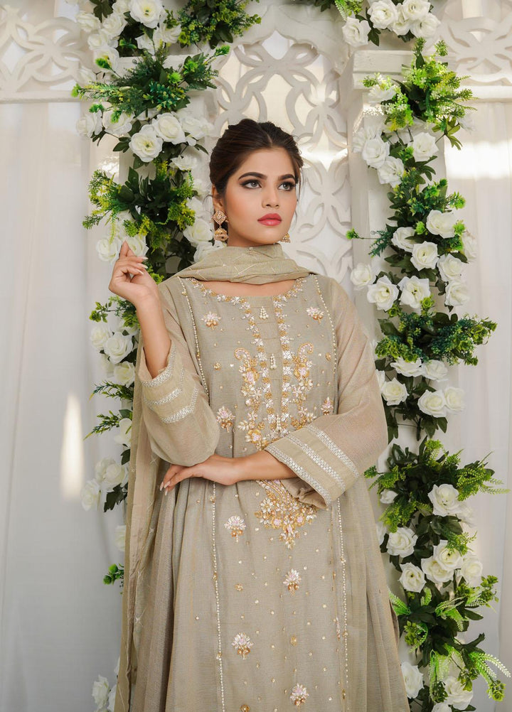 Shamooz Luxury Pret  Missouri 3 Piece Dress SHM23MP Bronze/SEM-0368