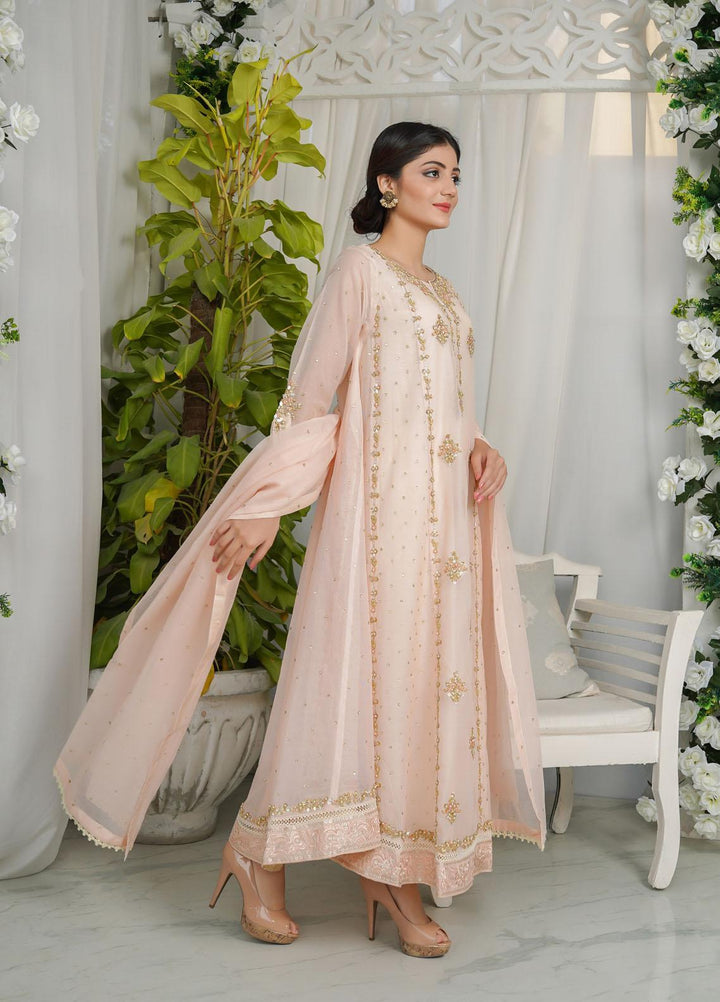 Shamooz Luxury Pret  Cotton Net 3 Piece Dress SHM23MP Sugar Peach /SEM-0363