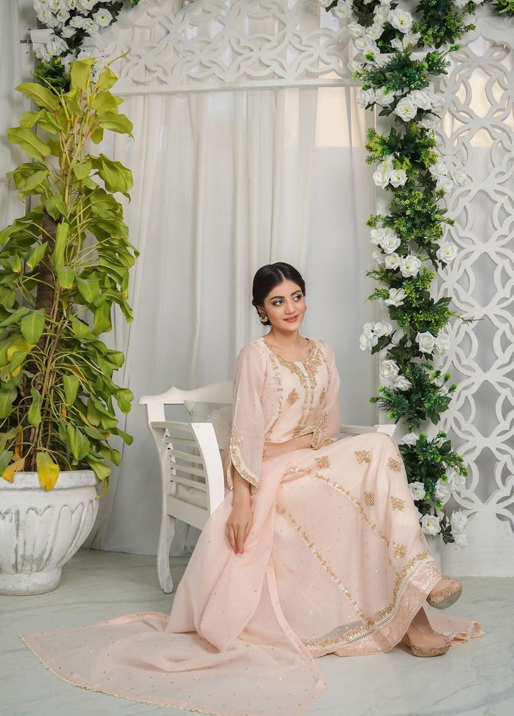 Shamooz Luxury Pret  Cotton Net 3 Piece Dress SHM23MP Sugar Peach /SEM-0363