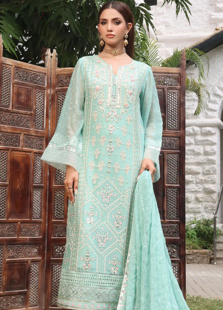 Shamooz Pret Embroidered Chiffon 3 Piece Suit SEM-0704 Mint Green