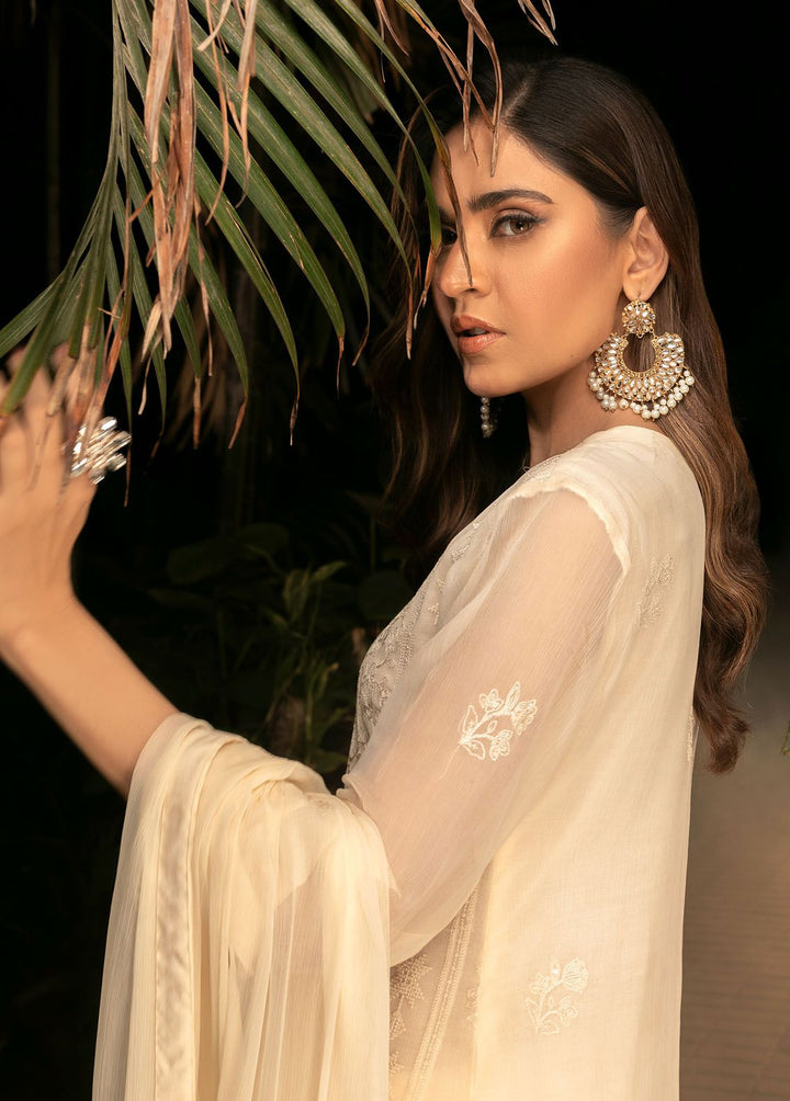 Shamooz Pret Formal Chiffon 3 Piece Suit SEM-0635 Off White
