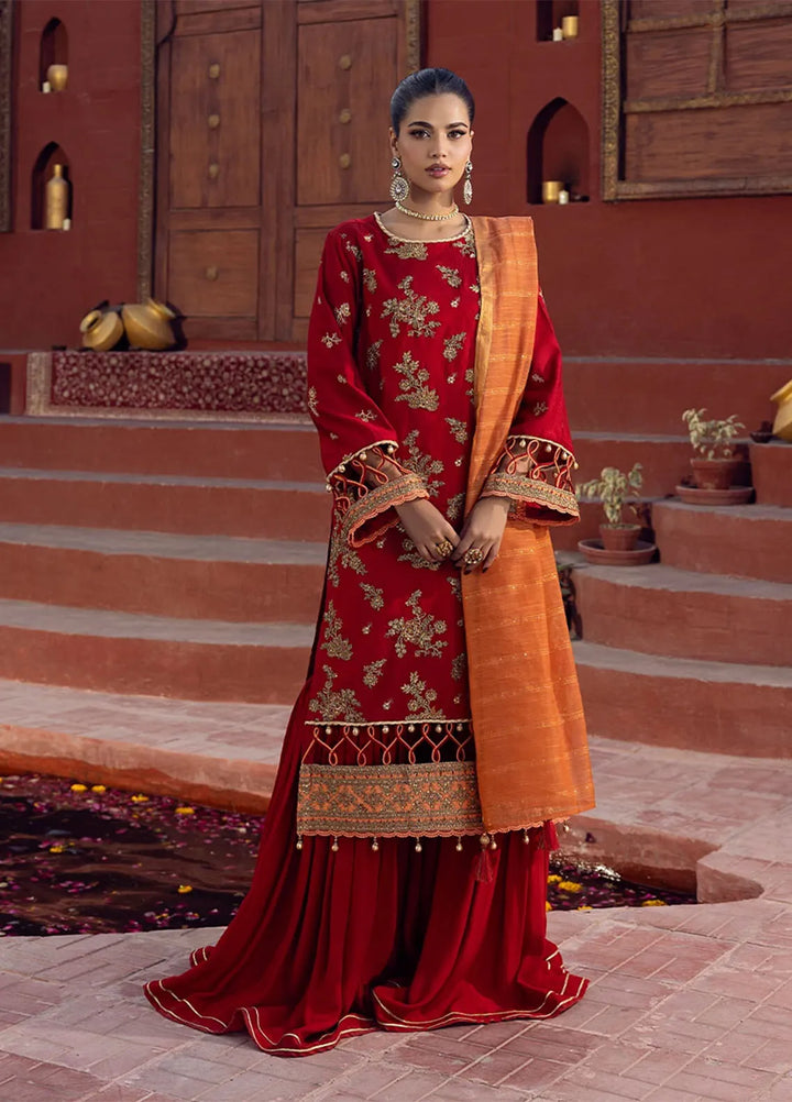 Shan e Festive by Salitex Embroidered Cotton Net Suits Unstitched 3 Piece SUNW6JI020UT - Festive Collection