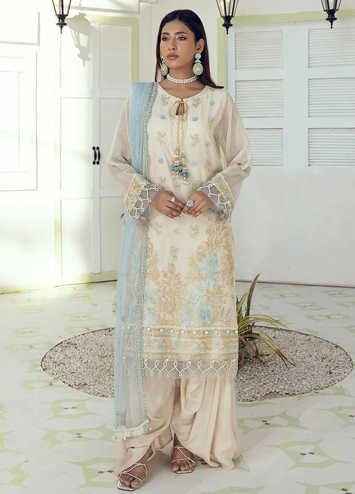 Shan e Festive by Salitex Embroidered Cotton Net Suits Unstitched 3 Piece SUNW6NO005UT - Festive Collection