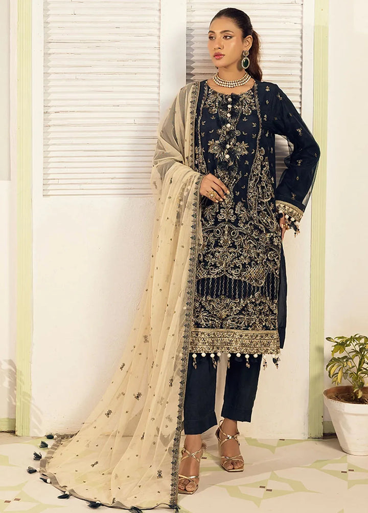 Shan e Festive by Salitex Embroidered Cotton Net Suits Unstitched 3 Piece SUNW6NO006UT - Festive Collection