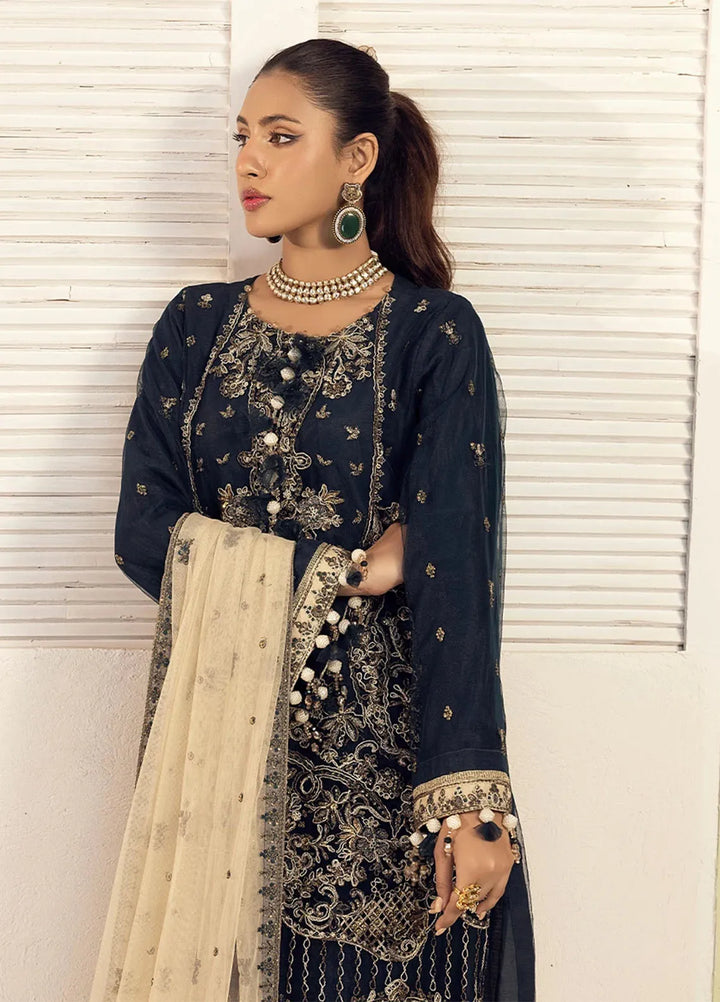 Shan e Festive by Salitex Embroidered Cotton Net Suits Unstitched 3 Piece SUNW6NO006UT - Festive Collection