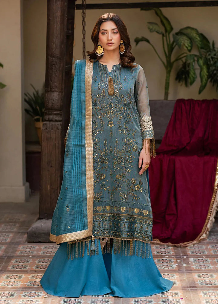 Shan e Festive by Salitex Embroidered Khaddi Net Suits Unstitched 3 Piece SUNW6JI039UT - Festive Collection