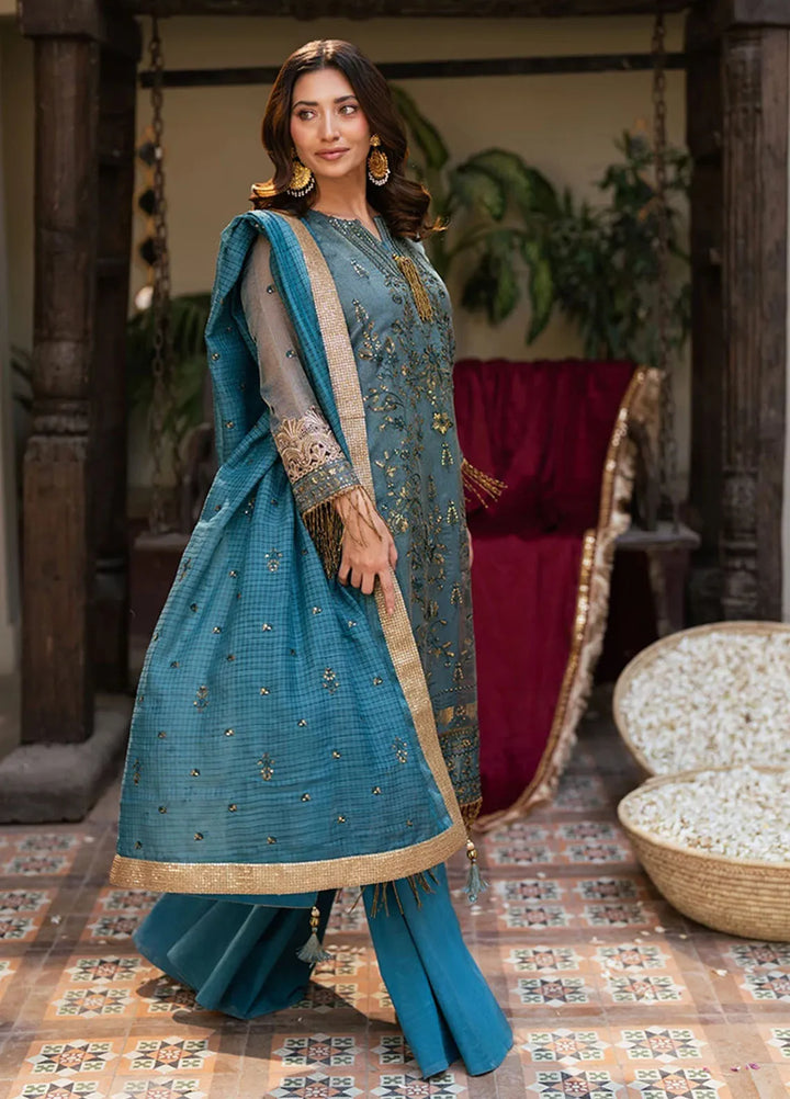 Shan e Festive by Salitex Embroidered Khaddi Net Suits Unstitched 3 Piece SUNW6JI039UT - Festive Collection