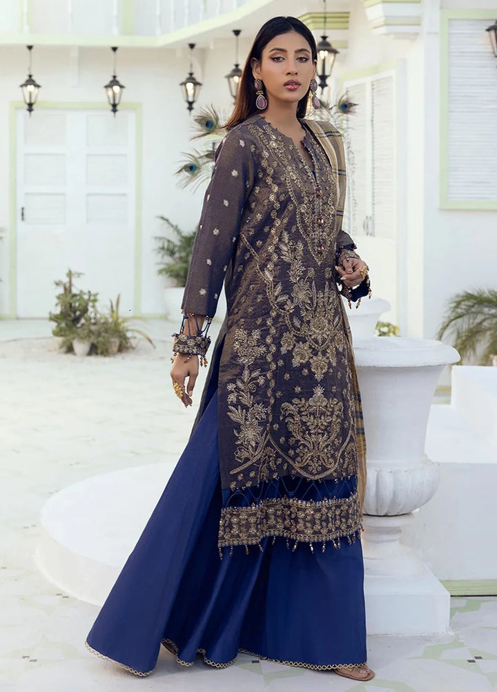 Shan e Festive by Salitex Embroidered Net Suits Unstitched 3 Piece SUNW6NO012UT - Festive Collection